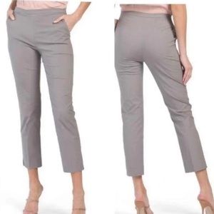 Eileen Fisher Cotton Twill Cropped Pants Sz 10 NWT Light Grey